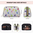 thumbnail image 2 of Colourful Chocolate Candy Print Makeup Bag, Large Capacity Travel Cosmetic Bag for Women Girls- Travel Toiletry Bag Leather Portable Waterproof Makeup Case Organizer with Handle, 2 of 4