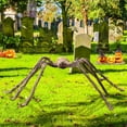 thumbnail image 4 of TUTUnaumb Halloween Decorations Giant Spider 47.2in, Realistic Large Hairy Spider Scary Furry Spider Props for Indoor Outdoor Yard Party Halloween Decor-A, 4 of 5