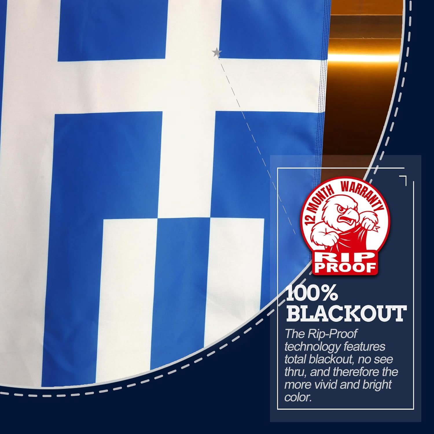 Anley Rip-Proof Technology Double Sided 3-Ply Greece Flag 3X5 Ft - Greek National Flags 300D Polyester