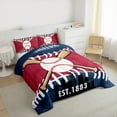 thumbnail image 4 of Homewish Baseball Game Gaming Bedding Comforter Set,Western City Twin Comforter Sets,Ball Sport Theme Bedding Set For Teens Kids,Breathable Home Decor Reversible,2 Pieces, 4 of 9