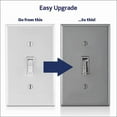 thumbnail image 2 of Interruptor de intensidad Leviton Toggle Slide TSL06-1LG para bombillas LED, 2 of 7