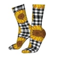 thumbnail image 5 of Xecao Sunflowers Print Fashion No Heel Casual Crew Socks Cushioned Breathable for Men Women - Moisture wicking,Not easy to fade Suitable for daily, 5 of 7