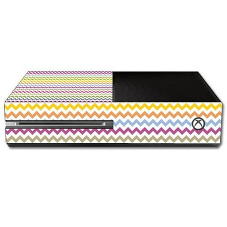 MightySkins MIXBONE-Rainbow Chevron Skin Decal Wrap for Microsoft Xbox One Console Sticker - Rainbow Chevron