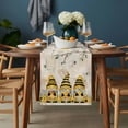 thumbnail image 2 of Yellow Bees Gnomes Table Runner - 48 Inch Long, Kitchen Dining Table Runner Dresser Scarves, Spring Floral Branches Pastoral Farmhouse Decor for Coffee Tables Wedding Party Banquet, 2 of 8
