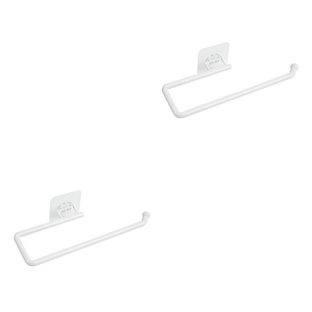Portarrollos de papel de cocina Injueey Soporte de pared plástico 2piezas Blanco