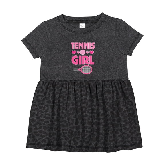 Inktastic Tennis Girl Cute Racket and Ball Girls Baby Dress