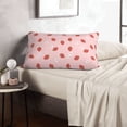 thumbnail image 6 of Lsque Hand Drawn Strawberry Pattern Pillow Case – Soft & Cozy Throw Pillow Cover, Hypoallergenic Cushion Case for Sleeping Women with Envelope Closure-20"x30", 6 of 6