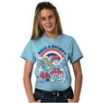 thumbnail image 4 of Retro Smurfs Cartoon 4th of July Men's Graphic T Shirt Tees Brisco Brands L, 4 of 6