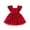 Red, variant on Toddler Girls Tulle Dress, Red Heart Sequin Ruffle Sleeve A-Line Party Dress, Smocked Bodice Tutu Dresses for Baby Girls 9M-4T