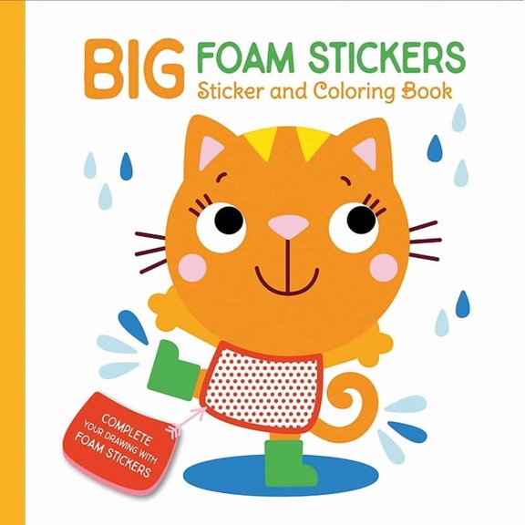 Yoyo Big Foam Stickers Big Foam Stickers: Sticker & Coloring Book (Cat & Friends), (Hardcover)