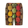 thumbnail image 4 of Gaeub Spices And Herbs Printed Men's Short Pajama Pants, Lightweight Lounge & Sleep Bottoms Keep You Cool - Large, 4 of 9