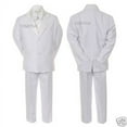 thumbnail image 3 of Toddler Boy Baby Mary Christening Baptism Formal White Tuxedo Suit Stole Sm-20, 3 of 4