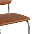 thumbnail image 3 of Pemberly Row Vegan Leather Bar Height Stool (Set of 2) in Brown, 3 of 5