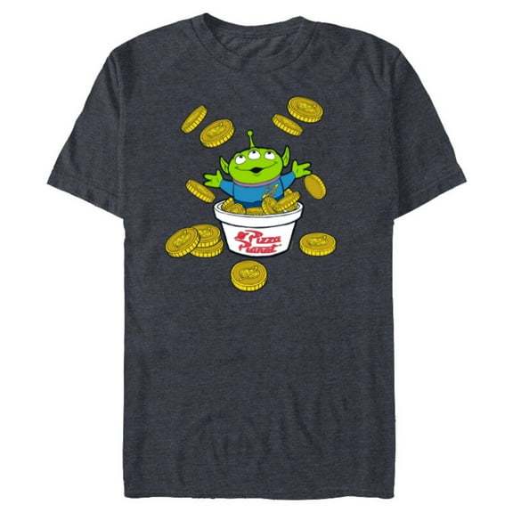 Disney and Pixar’s Toy Story Alien Pizza Planet Tokens - Short Sleeve Blended T-Shirt for Adults - Customized-Navy Heather