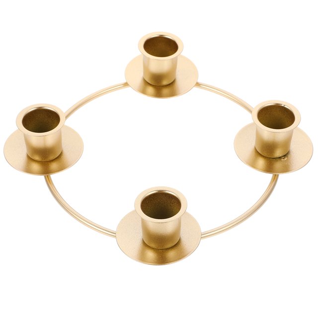 Corona de velas de Adviento, candelabro de hierro, soporte de vela en forma de anillo, soporte de vela de Adviento