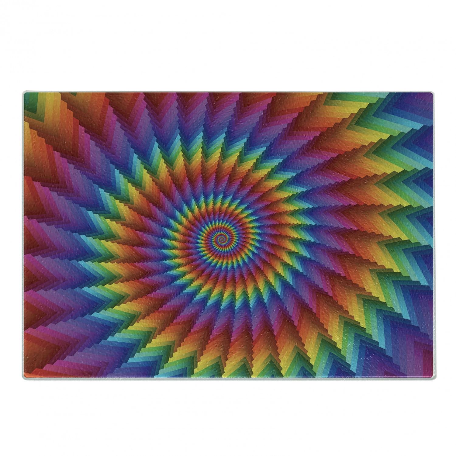 Trippy Cutting Board, Psychedelic Rainbow Spiral in Vibrant Colors Circular  Rainbow of Optical Illusion, Decorative Tempered Glass Cutting and Serving  Board, Small Size, Multicolor, by Ambesonne - Walmart.com