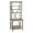 Dark Oak, variant on Furniture of America Garna Industrial Metal 6-Shelf Bookcase in Antique Blue