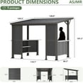 thumbnail image 2 of ASJMR 10x10 Ft Grill Gazebo Canopy Outdoor Hardtop Galvanized Steel BBQ Pergola Shelter with Independent Countertop and Multi Shelves for Patio Backyard, 2 of 6