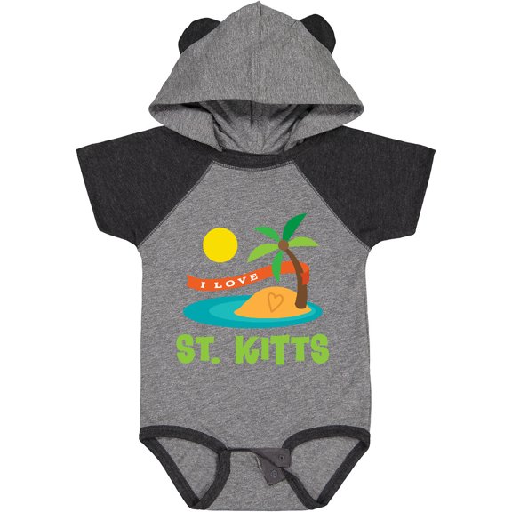 Inktastic I Love St. Kitts Boys or Girls Baby Bodysuit