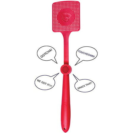 Talking Fly Swatter Novelty Funny Built In Speaker Speaks 5 Phrases Colors (Best Airline To Fly With Baby)