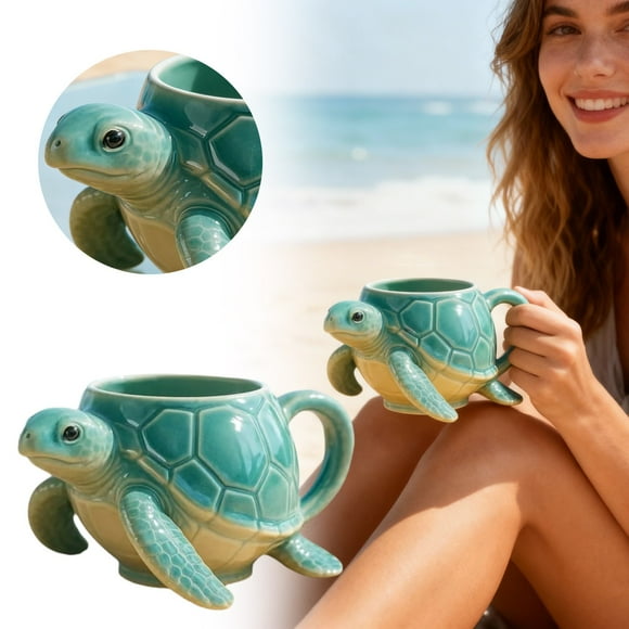 Hearth & Gear Turtle Patterned Mug A Cute Animal Themed Cold Drink Mug Suitable For Iced Coffee Juices Etc. Coffee Cups Mugs Mug Vacuum Insulated Coffee Mug Glass Water Cups Glass Swanky Juice Glasses