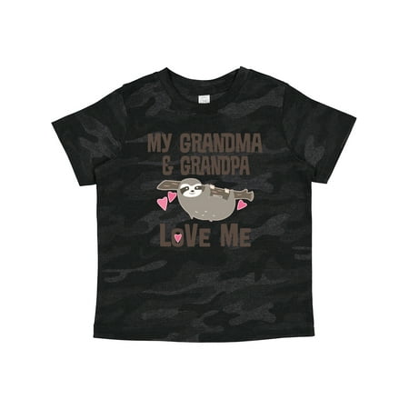 

Inktastic Grandma and Grandpa Love Me Sloth Gift Toddler Toddler Girl T-Shirt