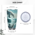 thumbnail image 4 of Bingfone Polar Bear On Iceberg for 20 Oz Stainless Steel Travel Mug Double Wall Water Coffee Cup for Home,Office, Outdoor Works Great for Ice Drinks and Hot Beverage-Without Straw, 4 of 8