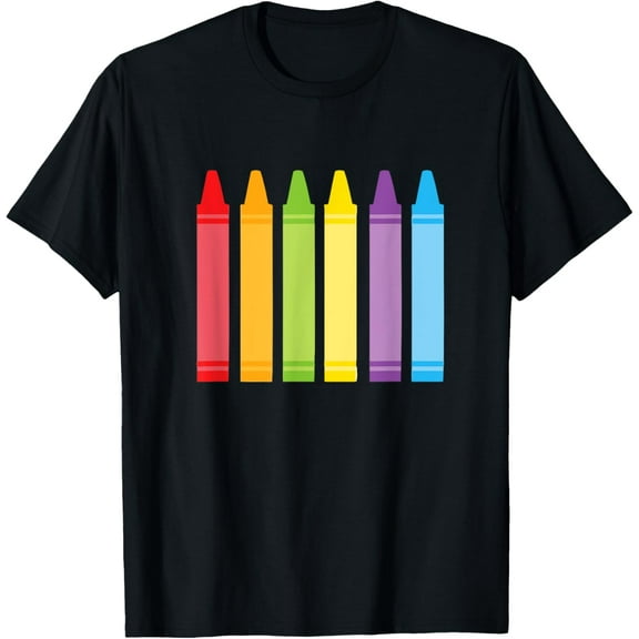 Child's Colorful Crayon Art Kid's Hobby Adult Fun T-Shirt T-Shirt