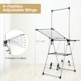 thumbnail image 3 of GVN Clothes Drying Rack with 6-Level Adjustable Height, Laundry Drying Rack for Easy Storage, 3 of 7