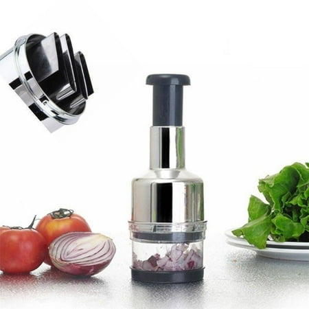 Kitchen Stainless Vegetable Garlic Onion Slicer Pressing Chopper Cutter Food