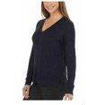 thumbnail image 2 of NEW!!! Kirkland Signature Ladies' Long Sleeve V-Neck Top (Navy Marled & XXL), 2 of 3