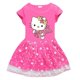 thumbnail image 3 of Hello Kitty nuevo vestido de estilo europeo y americano para niñas falda de princesa de manga corta de hilo de red de estrella y Luna de algodón para niños, 3 of 5