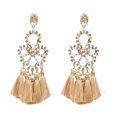 thumbnail image 1 of Pendientes de borlas para mujer y niña, aretes de aleación, accesorios de joyería, regalos (marrón), 1 of 7