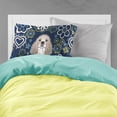 thumbnail image 2 of Carolines Treasures BB5067PILLOWCASE Blue Flowers Cocker Spaniel Fabric Standard Pillowcase, 2 of 2
