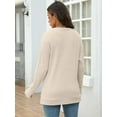 thumbnail image 6 of Luniro Sweaters for Women Long Sleeve Pullover Sweater Light Tunic Fall Winter Tops Clearance, 6 of 7