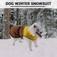 thumbnail image 5 of Duuclume Windproof Two Color Patchwork Dog Winter Coats(Yellow and Brown, 2XL), 5 of 6