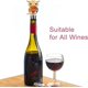 thumbnail image 3 of Tapón de vino de búho de cristal, tapones duraderos para botellas de vino, tapones reutilizables para botellas de vino, tapones para botellas para prosecco y vino, 3 of 4