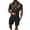 Y-Black6124, variant on ANINEO Men Casual Striped Gradient Ramp Print Two Piece Suit Zipper Short Sleeve Tops Blouse Suit Drawstring Pockets Short Sets Leisure Male Outfits Sets