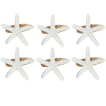 Coastal Star Fish Napkin Rings Set of 6, White Sea Star Napkin Ring Holder for Beach House, Dining Room Table, Party, Banquet, Birthday, Holiday, Coastal Beach Table Décor