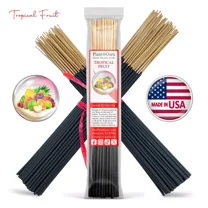 Tropical Fruit Incense Sticks 11" Bulk - 1 Bundle 85 to 100 Sticks - Smooth and Clean Long Burn Time, 45 to 60 Minutes.