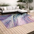 thumbnail image 3 of Addison Rugs Chantille Indoor/Outdoor Transitional Swirls Teal Machine Washable Rectangle Rug, 5' x 7'6", 3 of 8