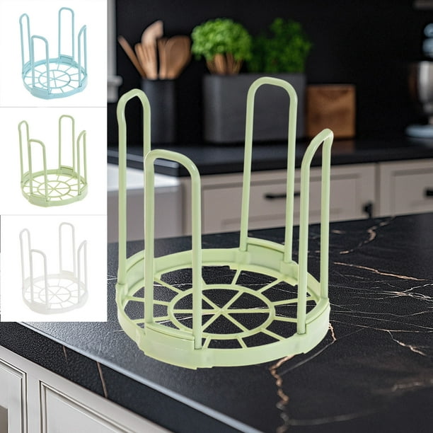 Escurridor telescópico vertical para platos - Organizador de cocina ajustable, plástico ABS blanco/verde/azul, 15x14x10cm