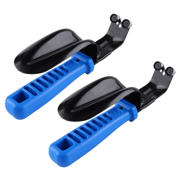 2X Handheld Portable Double Sheet Metal Deburring Tool with Guard 1-12mm Cutting Blades, Burr Trimming Cutter Blade,2* Deburring Tool,Black & blue