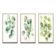 thumbnail image 2 of Designart "Minimalistic Eucalyptus Essence in White and Green VII" Floral Framed Wall Art Set Of 3 - White Floral Frame Gallery Wall Set For Home Decor, 2 of 7