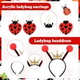 thumbnail image 7 of 6PCS Ladybug Costume for Women, Red and Black Tutu Ladybug Headband Earrings Socks Gloves for Halloween Carnival Cosplay Party, 7 of 7