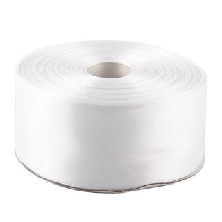 Topenca Supplies White Ribbon 3/8 Inch x 50 Yards Double Face Solid Satin  Ribbon Roll - Elegant White Satin Ribbon for Gift Wraping, Hair, Wedding