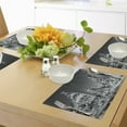 thumbnail image 4 of Ambesonne Black and White Place Mats Set of 4, Madrid at Night, Standard Size, Black White Grey, 4 of 6