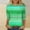 Mint Green, variant on Aobny Cute Tshirts Shirts for Women Striped Plus Size Green T-Shirt 3/4 Sleeve Crew Neck Ladies T Shirts,M