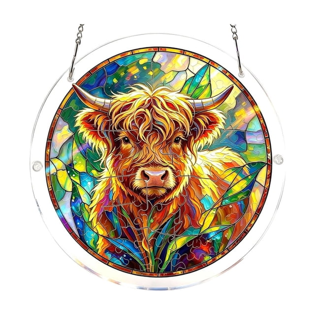 Jigsaw Puzzle Suncatcher, Sun Catcher Puzzle, Acrylic Puzzle for Adults, Stained Glass Window Hanging Suncatcher, Home Decor Gift for Women Men Mom