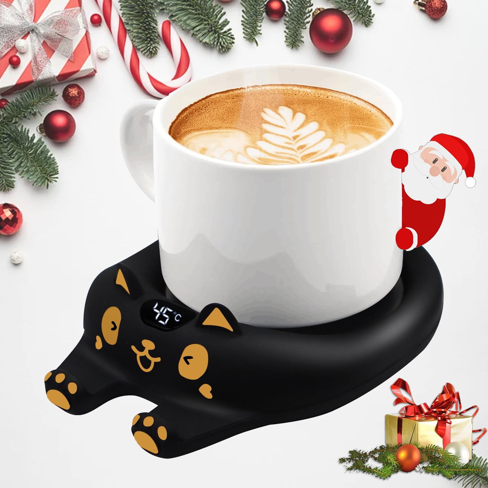 Mug Warmer,Coffee Warmer for Desk Candle Warmer Auto Shut Off,Coffee Cup Warmer with 3 Temp Settings,Electric Beverage Warmer Plate for Coffee,Tea,Water Milk and Cocoa (Black)